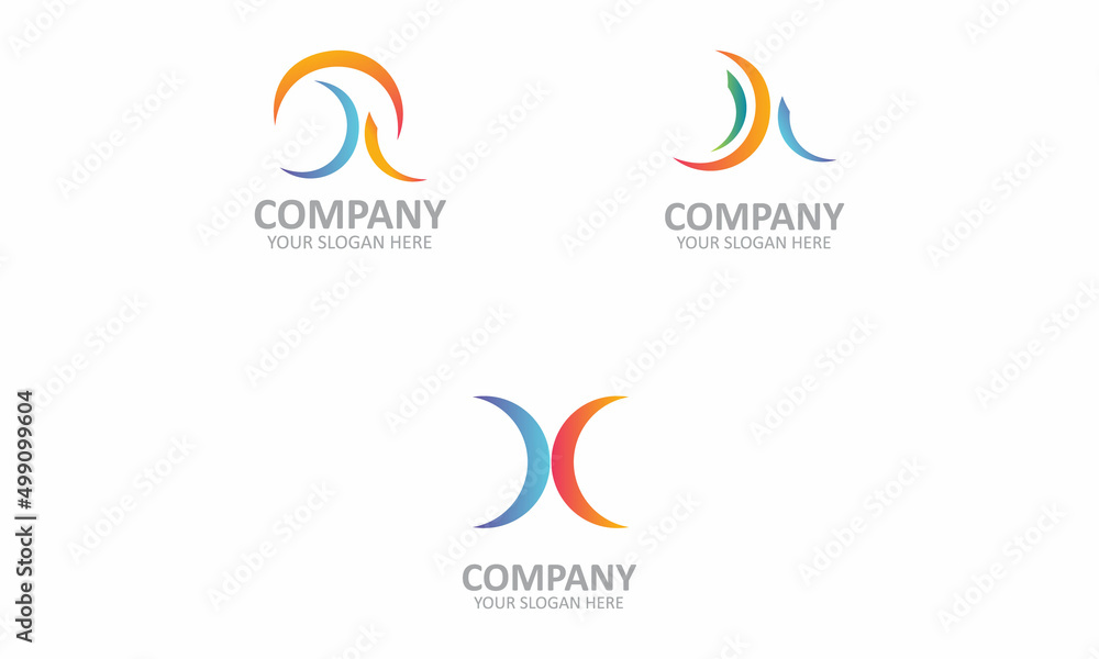 Wall mural creative set of aax logo design