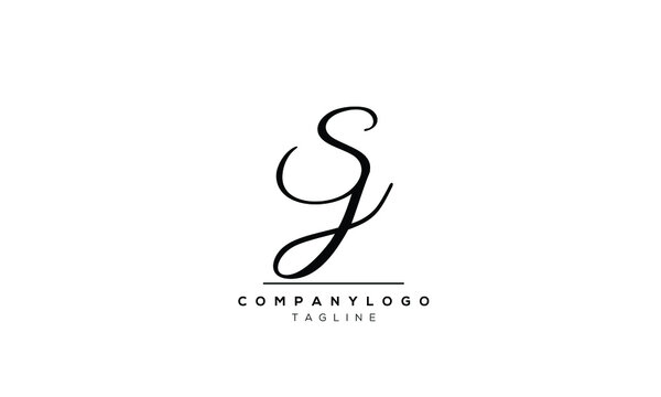 Alphabet letters Initials logo SY