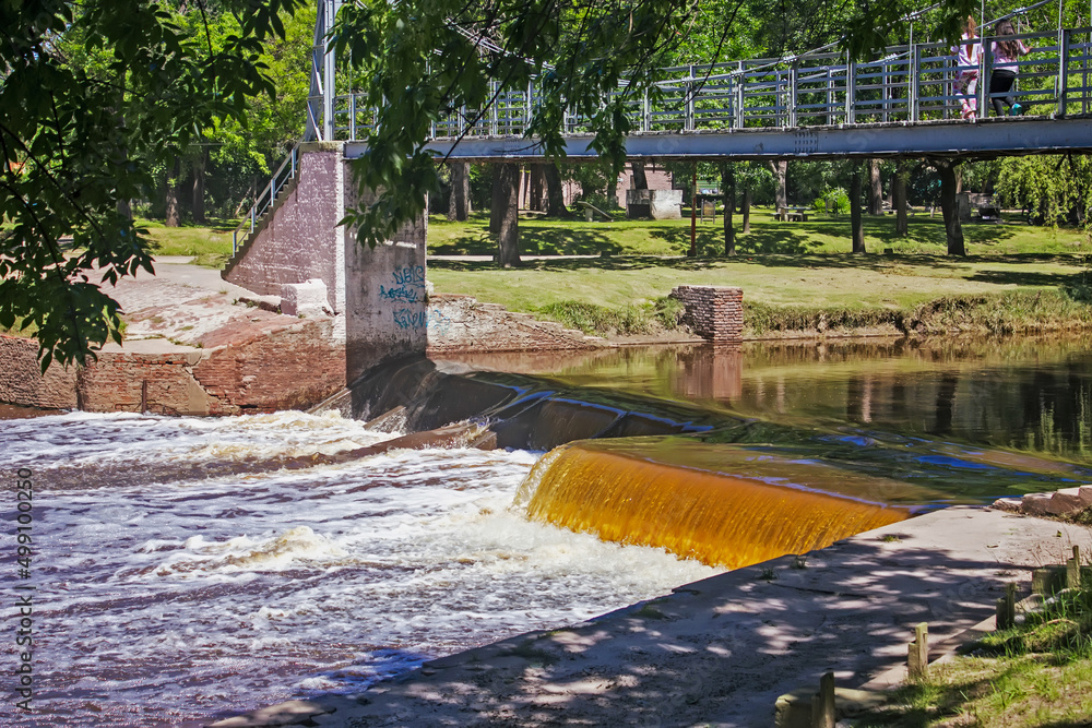 Wall mural Park by the river in Buenos Aires