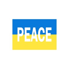 Pray for Ukraine. Stop war. Save Ukraine. I love Ukraine. Help Ukraine. Ukraine flag. Vector illustration.