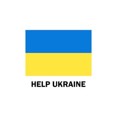 Pray for Ukraine. Stop war. Save Ukraine. I love Ukraine. Ukraine flag. Vector illustration.