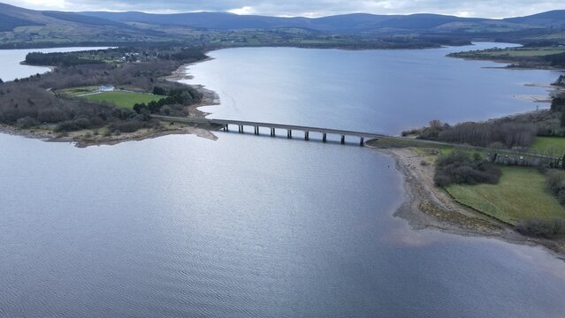 view of the bridge over the Blessington lake Ireland