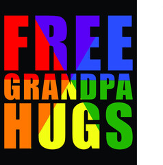 Free Grandpa Hugs T-shirt Design