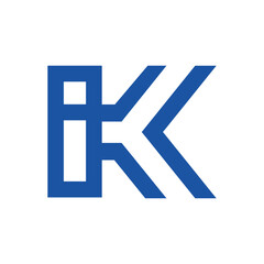 Fototapeta premium IK letter initial logo.
