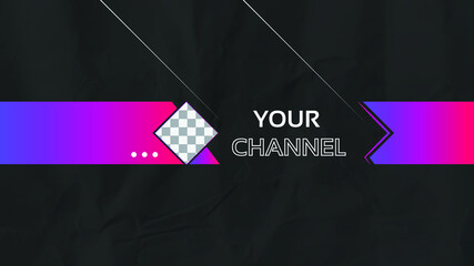 Youtube banner and cover template