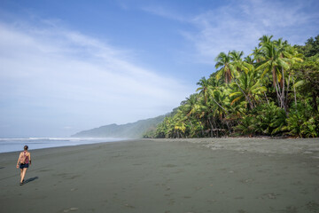 View at Nationalpark Corcovado Palmiere Beach in Costa Rica 