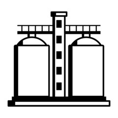 Silos Deep Cone vector icon design, Water Treatment and Purification Plant symbol, Environment Friendly Industry Sign, Desalination Biotechnology stock illustration, sludge storage components Concept,
