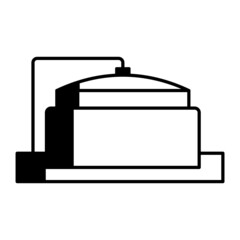 Rapid sand filter vector icon design, Water Treatment and Purification Plant symbol, Environment Friendly Industry Sign,Desalination Biotechnology stock illustration, Rainwater harvesting Tank Concept