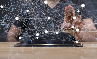 conference Digital Network and data concept 3d