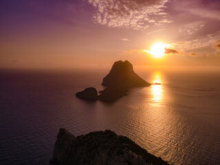 Es Vedra viewpoint in Ibiza, Spain