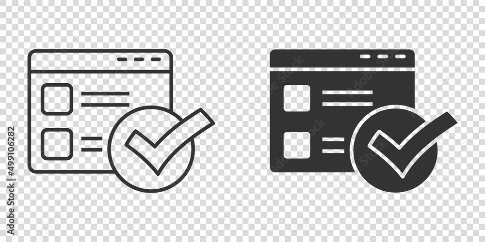 Poster to do list icon in flat style. document checklist vector illustration on white isolated background. 