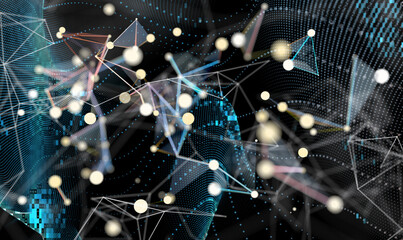conference Digital Network and data concept 3d