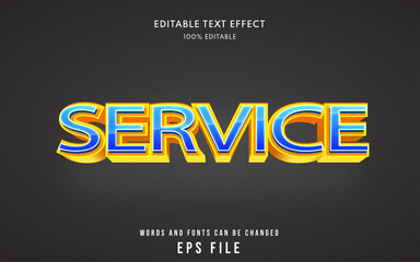 Service text style effect editable, suitable for headline, title, lettering, etc