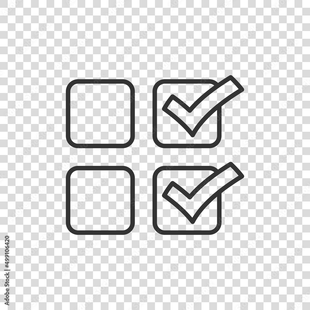 Poster checklist document icon in flat style. survey vector illustration on white isolated background. chec