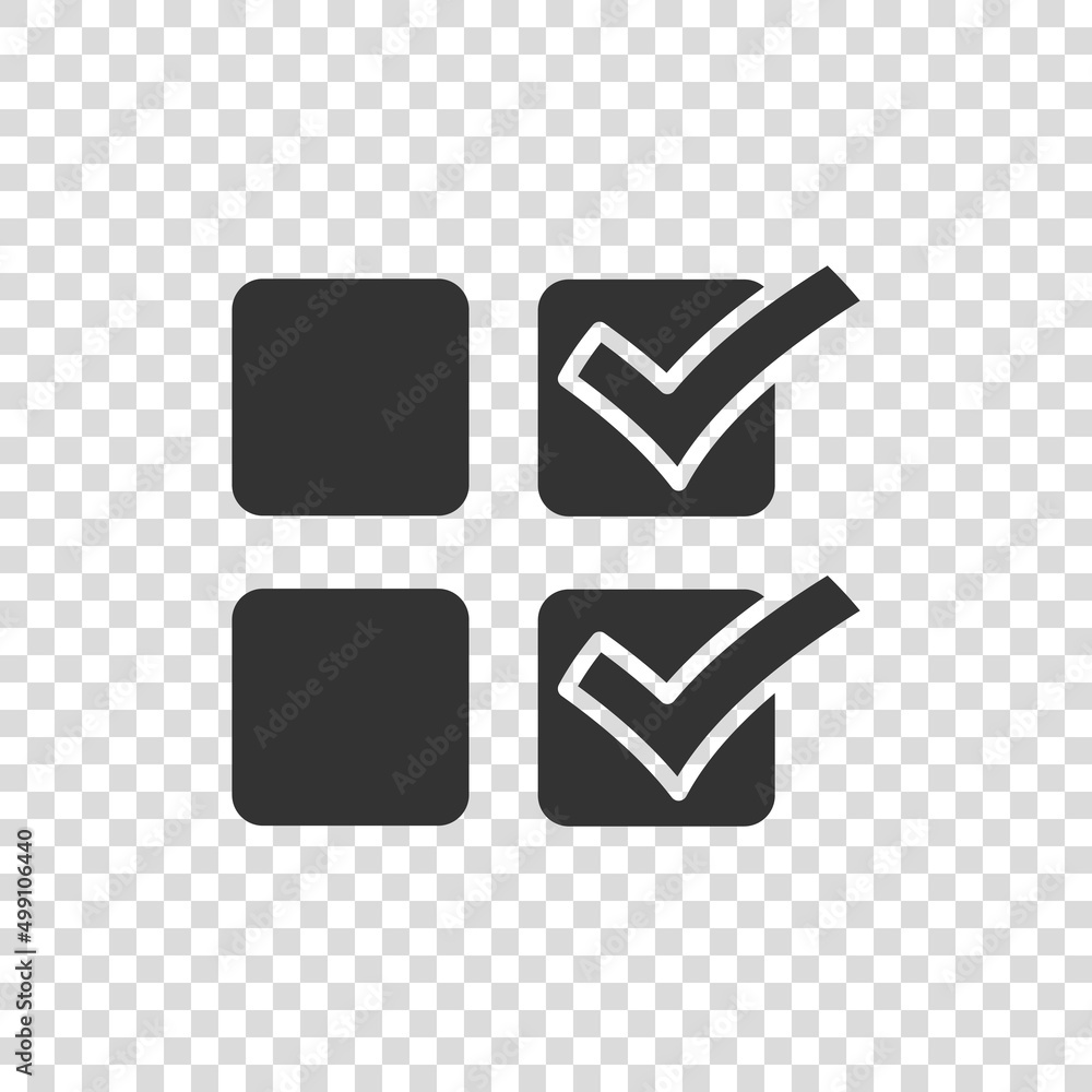 Poster checklist document icon in flat style. survey vector illustration on white isolated background. chec