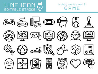 ラインアイコン　ホビーシリーズvol.5　テレビゲーム