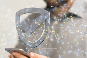 Information technology protected with firewall, secure access and encryption against cyber