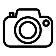 Photo Video Camera Flat Icon Isolated On White Background
