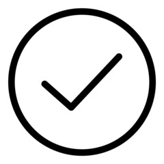 Check Sign Button Flat Icon Isolated On White Background