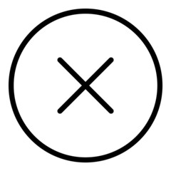 Remove Button Flat Icon Isolated On White Background