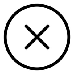 Remove Button Flat Icon Isolated On White Background