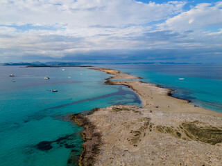 Ses Illetes beach in Formentera, Spain
