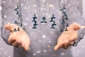 hierarchy connection team group digital
