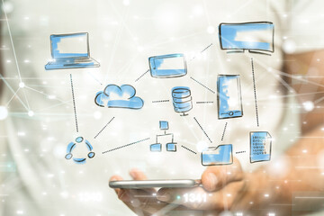 conference Digital Network and data concept 3d