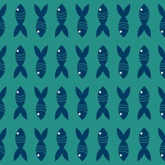 Summer seamless fish pattern for fabrics and textiles and packaging and gifts and cards and linens and kids