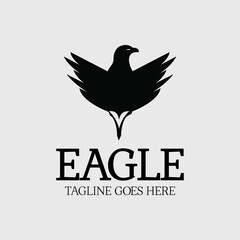 Obraz premium Eagle logo design template. Vector illustration