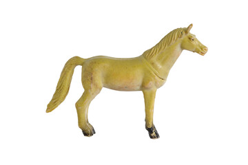 Fototapeta na wymiar horse toy figurine isolated on white background