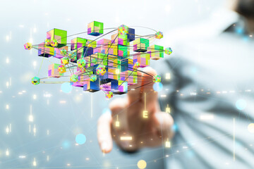Business intelligence analyst dashboard on virtual