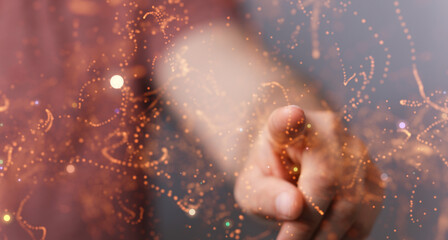 Communication technology for internet business. Global world network