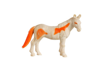 horse toy figurine isolated on white background