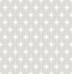 Gray and white Mid-century 1950s modern starburst pattern.