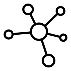 Network Flat Icon Isolated On White Background