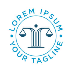 Scale of justice logo Design Template.