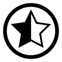 Circle Flat Icon Isolated On White Background