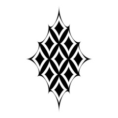 Stained Glass Rhombic Flat Icon Isolated On White Background