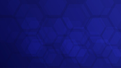 Abstract blue background and hexagon shape, background with copy space for design, vector.