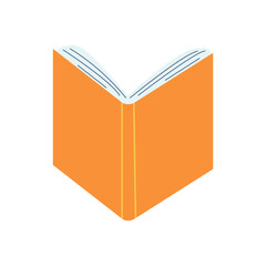 World book day concept, studying, learning. Open book in cartoon flat style. Vector illustration of hand drawn educational, encyclopedias, planner