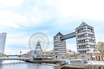 日本丸メモリアルパークから見た横浜の街並み　神奈川県横浜市　Yokohama cityscape seen from Nihon Maru Memorial Park. Kanagawa-ken Yokohama city.