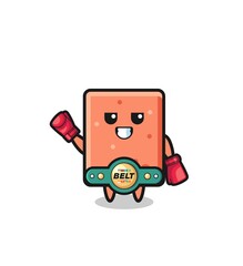 brick boxer mascot character