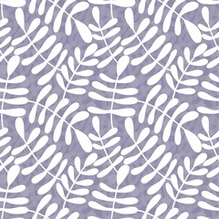 Fototapeta premium Floral seamless leaves branches pattern for fabrics and packaging and gifts and linens and kids and wrapping paper