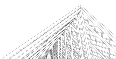 roof design of the house 3d rendering © Svjatoslav