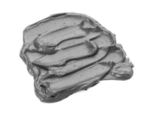 Sample of activated charcoal face mask on white background