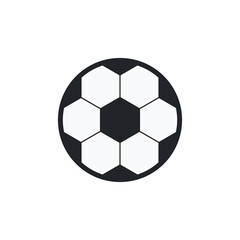 Fototapeta premium Soccer ball with Flat design on a white background, Vector.