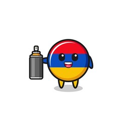 the cute armenia flag as a graffiti bomber