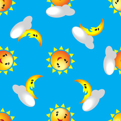 seamless pattern with clouds