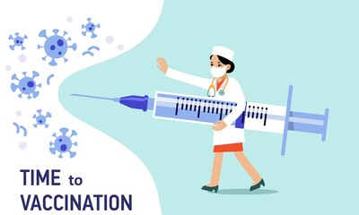 People vaccination concept for immunity health. Covid-19.